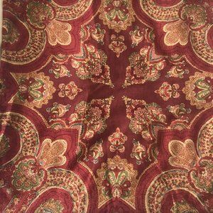 Pottery Barn Red Paisley Pillow Cover Cotton Linen Blend 20" x 20" EUC